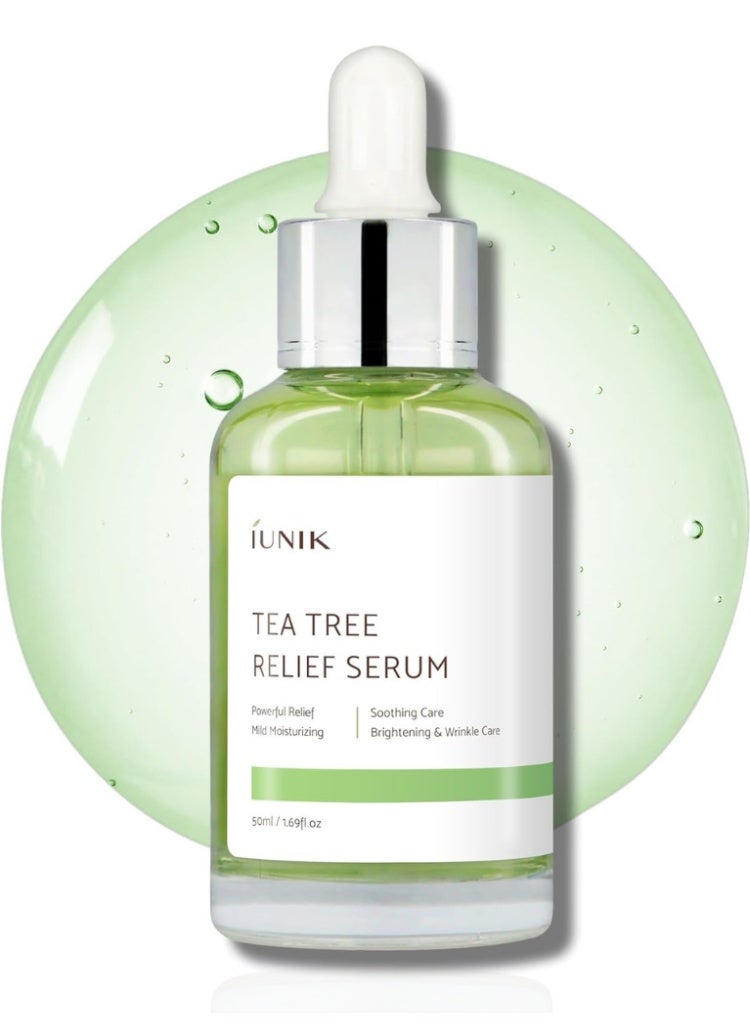 iUNIK Acne & Redness Control – iUNIK Tea Tree Relief Serum for Calming, Clarifying & Oil-Balancing Skin - Image 1